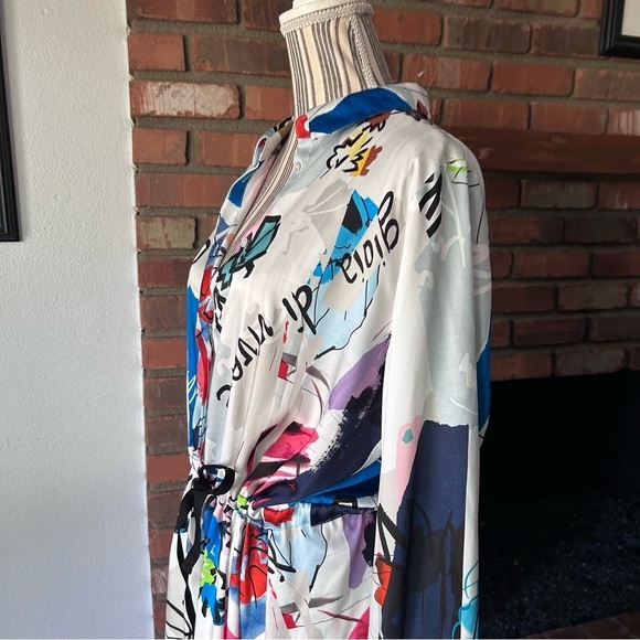 NWT MARELLA Alcuno Graphic Print Mini Shirt Dress Sz 14 US - Picture 8 of 15